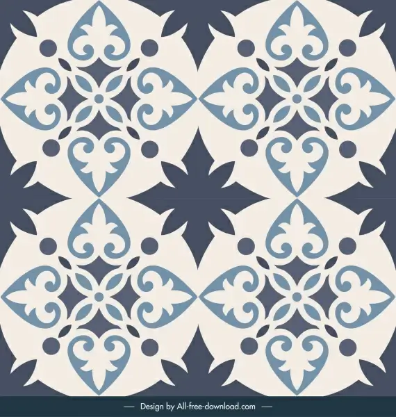 tile pattern template vintage symmetric repeating decor