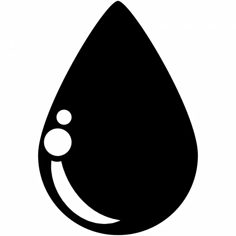 tint sign icon flat dark black white droplet shape outline