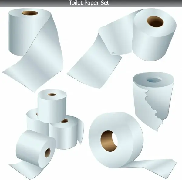 toilet paper roll templates colored modern 3d design