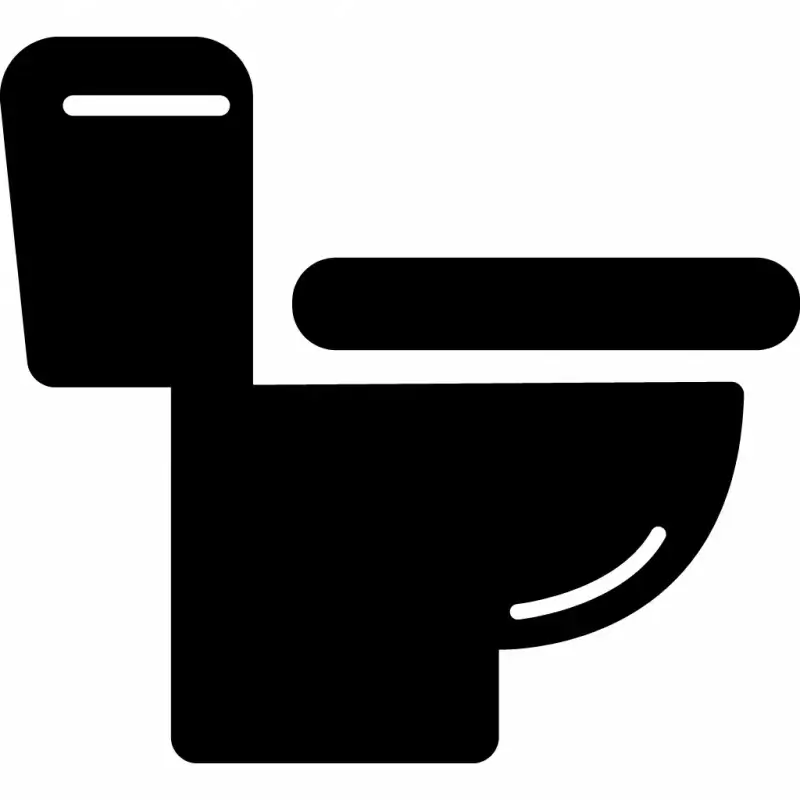toilet sign icon flat black silhouette outline 