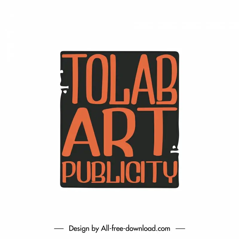 tolab art publicity logo template flat classical texts fonts
