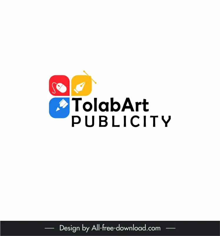 tolab art publicity logo template flat modern