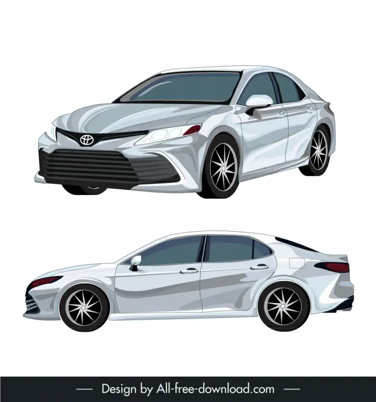 toyota camry car models template shiny luxury 3d sketch