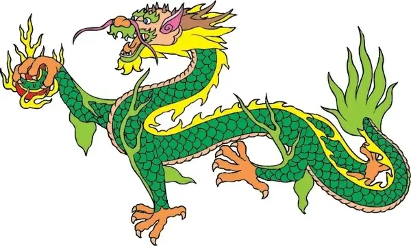 traditional chinese dragon vector