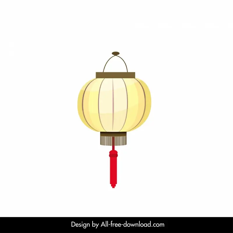 traditional japanese lantern icon classic round shape
