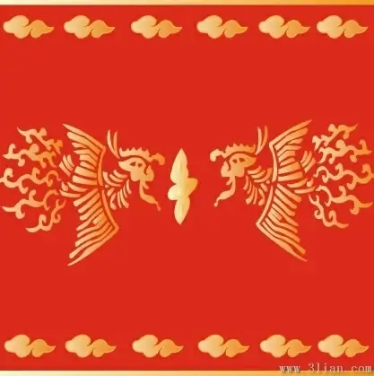 traditional phoenix pattern vector
