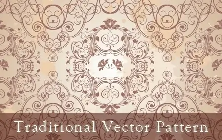 traditional pattern background curves sketch style