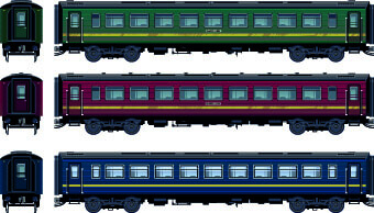 train design elements vector graphic