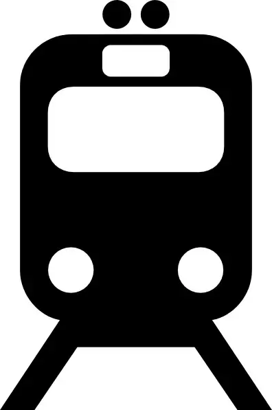 Tram Train Subway Transportation Symbol clip art