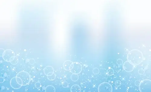 transparent bubbles with background vector