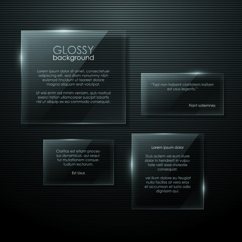 transparent glass shapes backgrounds