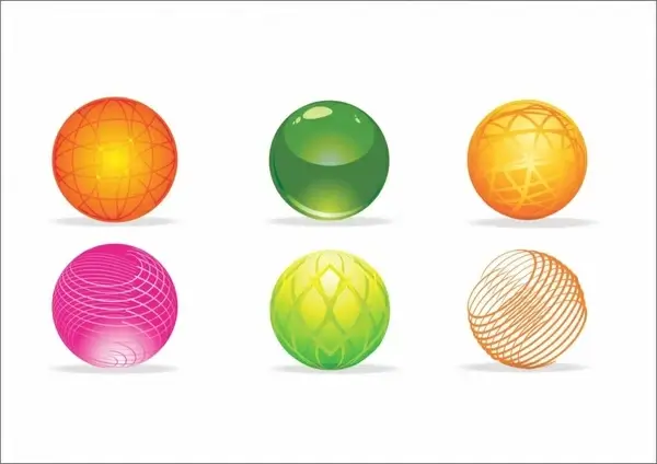  Transparent spheres globe
