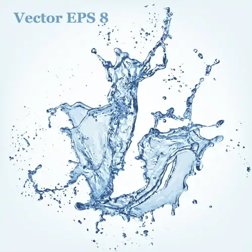 transparent water splash effect vector background