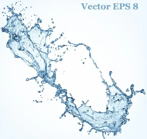 transparent water splash effect vector background