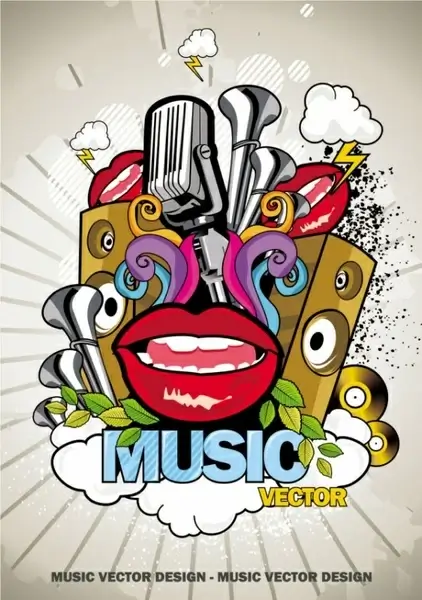 trend of music posters 02 vector