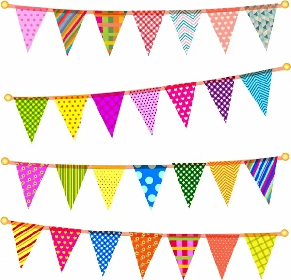 Triangle bunting flags