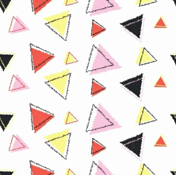 triangles background colorful repeating sketch