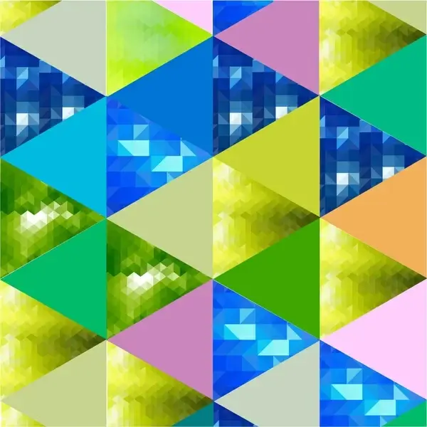 triangles background design with colorful bokeh style