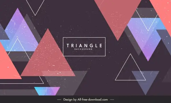 triangles background modern flat colorful design
