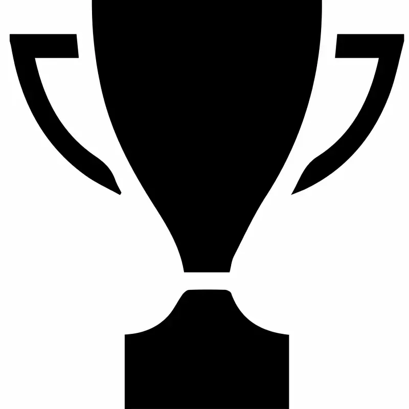 trophy sign icon flat silhouette outline 