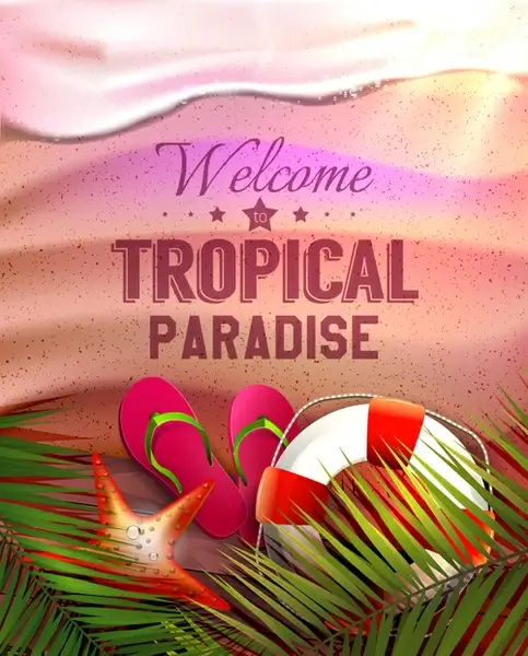 tropical summer holidays vector background art