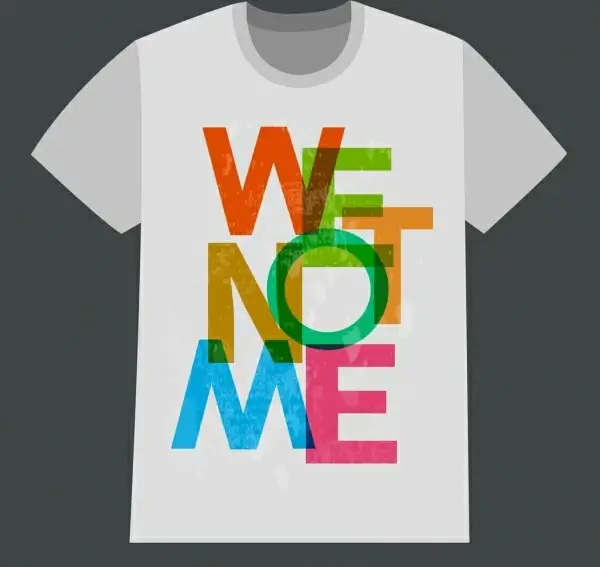 tshirt design young style colorful words decoration