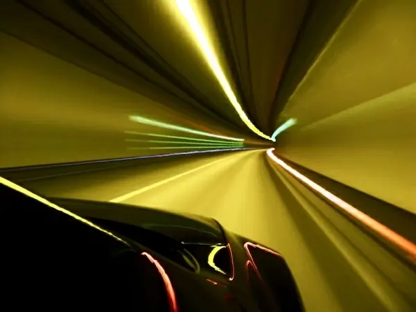 tunnel light speed