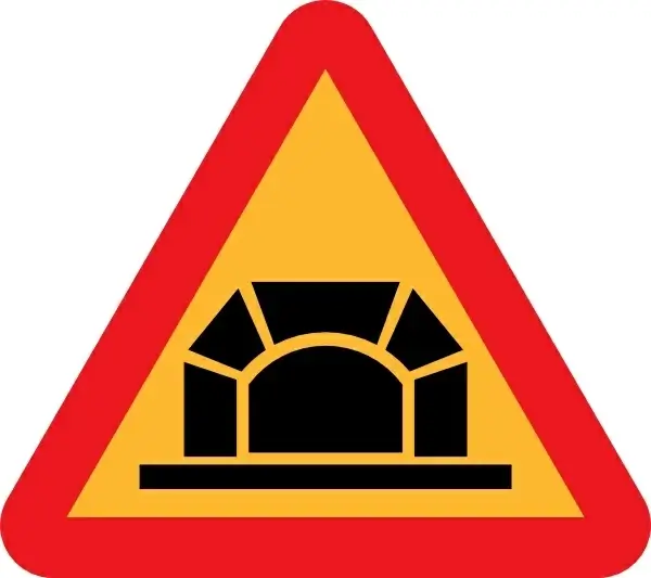 Tunnel Road Sign clip art