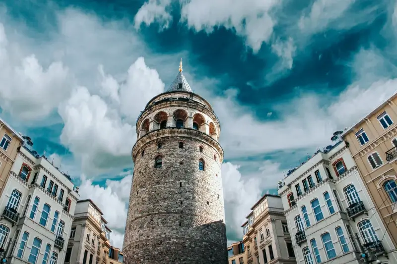 turkey town scenery picture elegant architecture cloudy sky