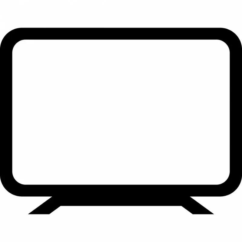 tv sign icon flat contrast black white sketch