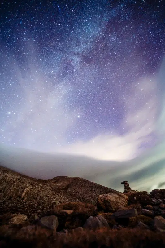twilight starry sky scene picture elegant sparkling 
