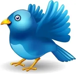 Twitter bird landing