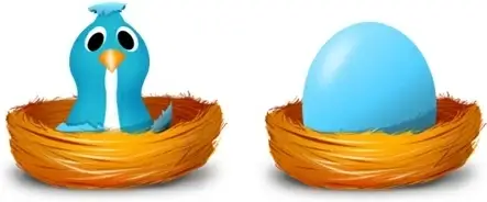 Twitter egg and bird icons icons pack