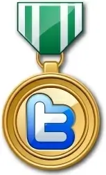 Twitter medal green