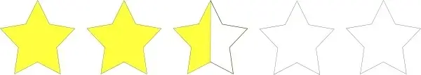 Two And A Half Star Rating clip art