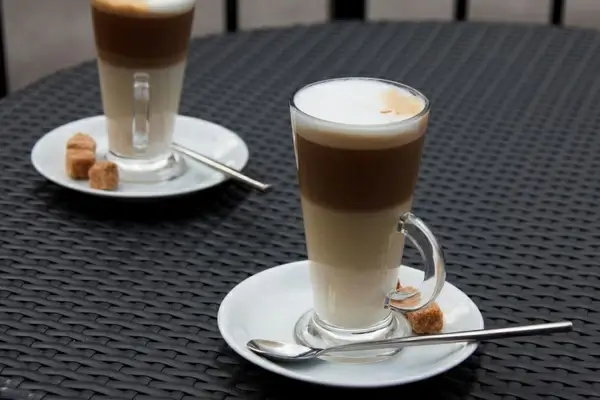 two coffee lattes