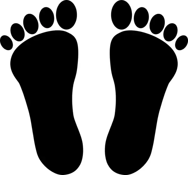 Two footprints black
