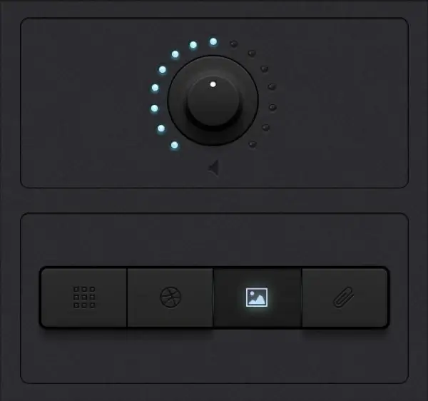 two the black tone ui design button knob