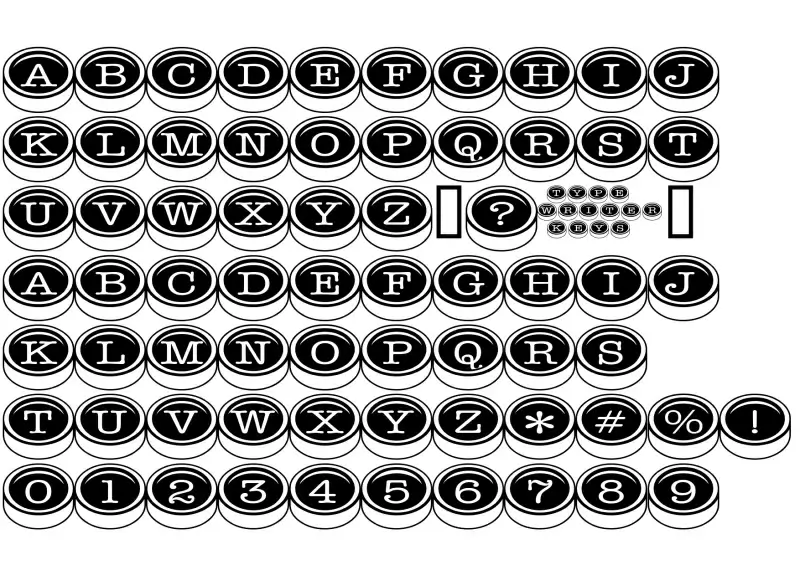 typewriter key font