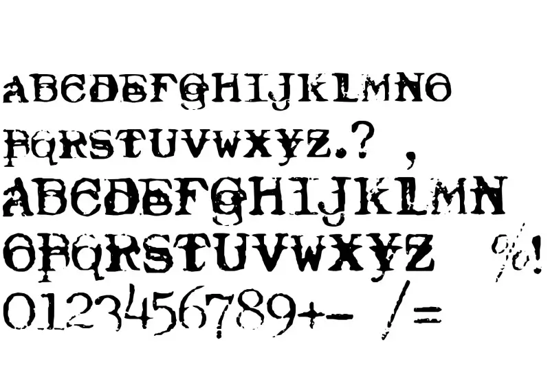 Veteran Typewriter Font in truetype .ttf opentype .otf format free and