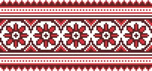 ukraine style fabric ornaments vector graphics
