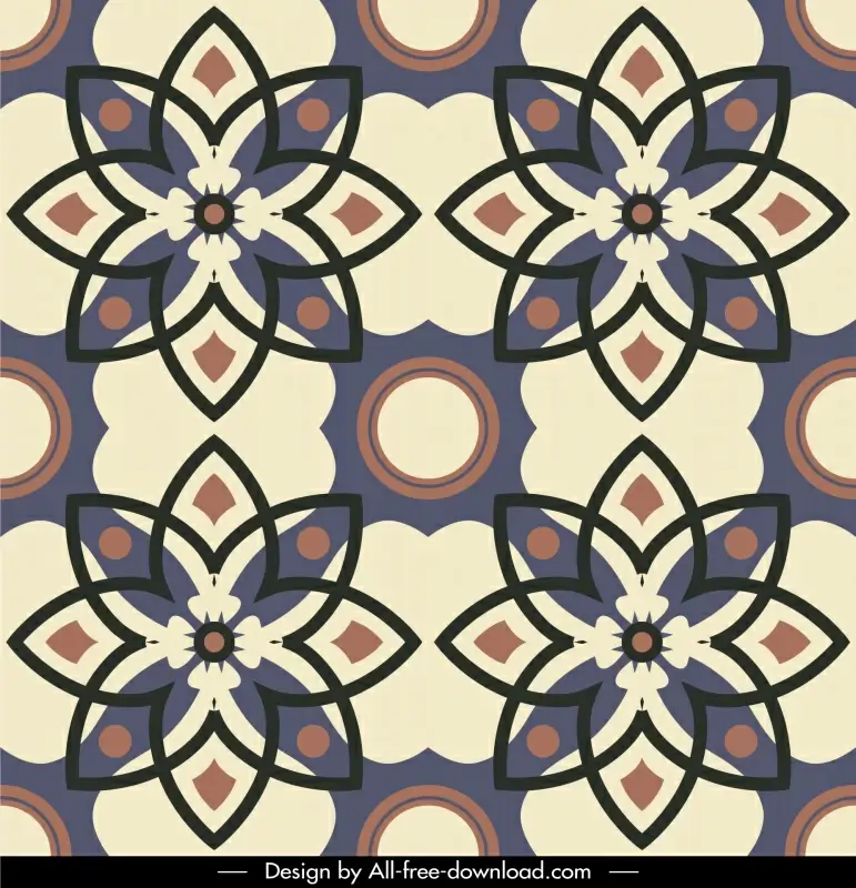 urban decore matt ceramic pattern elegant oriental symmetric repeating floral design