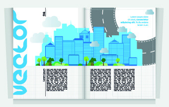 urban magazine cover design elements vector