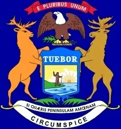 Us Michigan Flag clip art 
