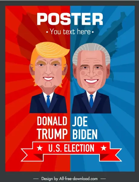 usa election poster candidate sketch cartoon design