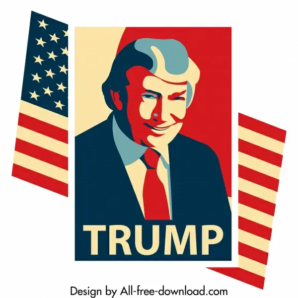 usa president election background classic flag portrait decor