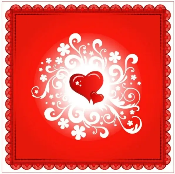 valentine39s day heartshaped card 05 vector