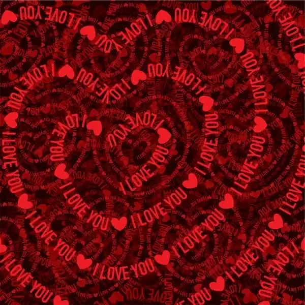 Valentine hearts red background