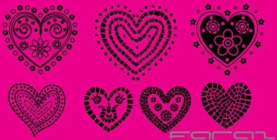 Valentine hearts vector