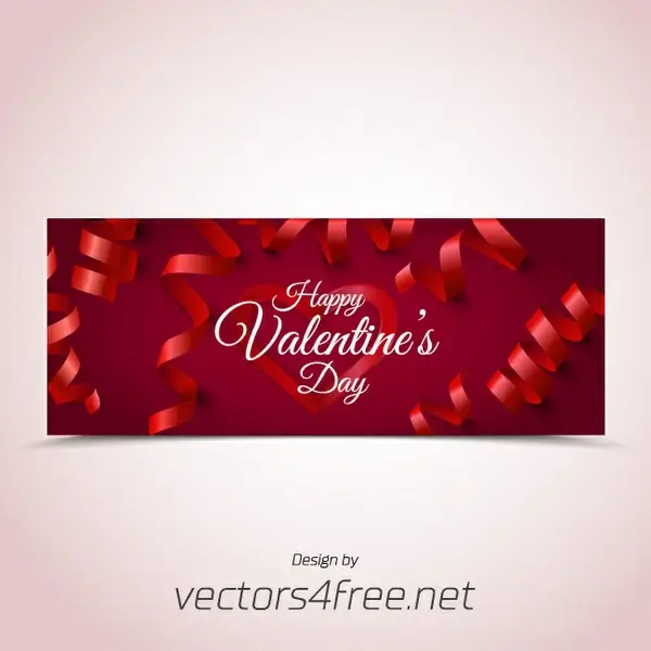 valentines day banner vector